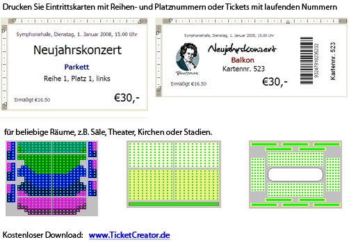 Click to view TicketCreator - Eintrittskarten drucken 5.5 screenshot